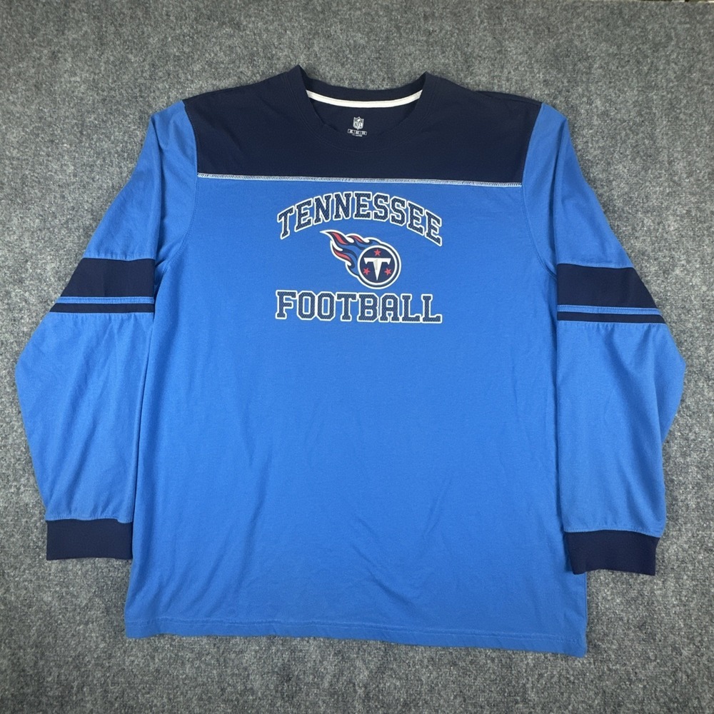 Tennessee Titans Shirt Mens 3XL Navy Blue Long Sleeve NFL Football